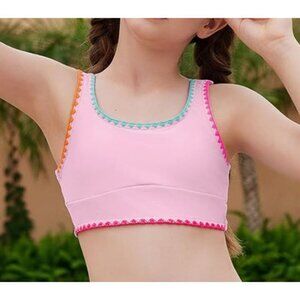 blibean Teen Girls Swimsuit Bikini Top with Chest Pad - Size 12-13Y
